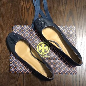 Tory Burch Navy Flats
